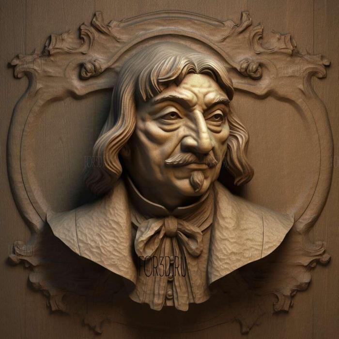 Rene Descartes 2 stl model for CNC